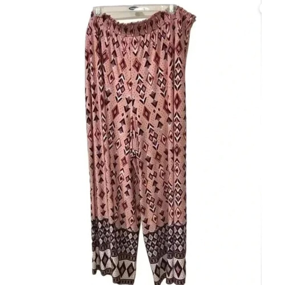 Lane Bryant Womens Plus 22/24 Geometric Print Elastic Waist Lightweight pajama